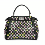 Fendi Black Beaded Peekaboo Mini Bag