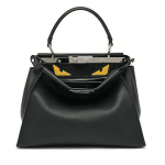 Fendi Black Leather/Python Monster Peekaboo Bag