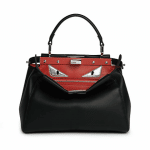 Fendi Black/Red Monster Peekaboo Mini Bag