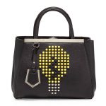 Fendi Black/Yellow Lightbulb 2Jours Petite Tote Bag