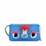 Fendi Blue Monster Micro Baguette Bag