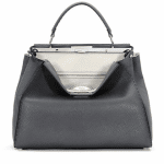 Fendi Charcoal Peekaboo Selleria Large Bag