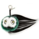 Fendi Green Multicolor Monster Fur Charm with Beak