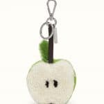 Fendi Green/White Sheepskin Apple Charm