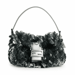 Fendi Palladium Paillette-Embellished Baguette Bag