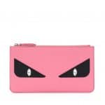 Fendi Pink Monster Eye Leather Pouch Bag