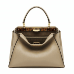 Fendi Turtledove Tortoise-Accented Peekaboo Bag