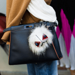 Fendi White Prism Triangle Monster Fur Bag Bug Charm 2