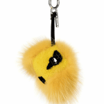 Fendi Yellow Fox Fur & Sheep Fur Bag Bug Charm