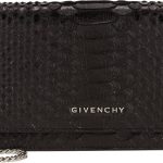 Givenchy Black Python Pandora Chain Wallet