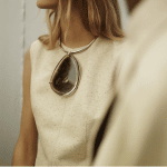 Hermes Brown Stone Necklace - Spring 2016