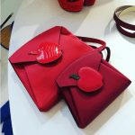 Hermes Red Shoulder Bags with Apple Appliques - Spring 2016