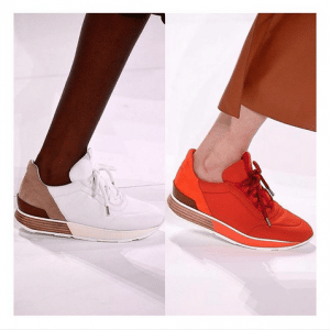 Hermes White and Red Sneakers - Spring 2016