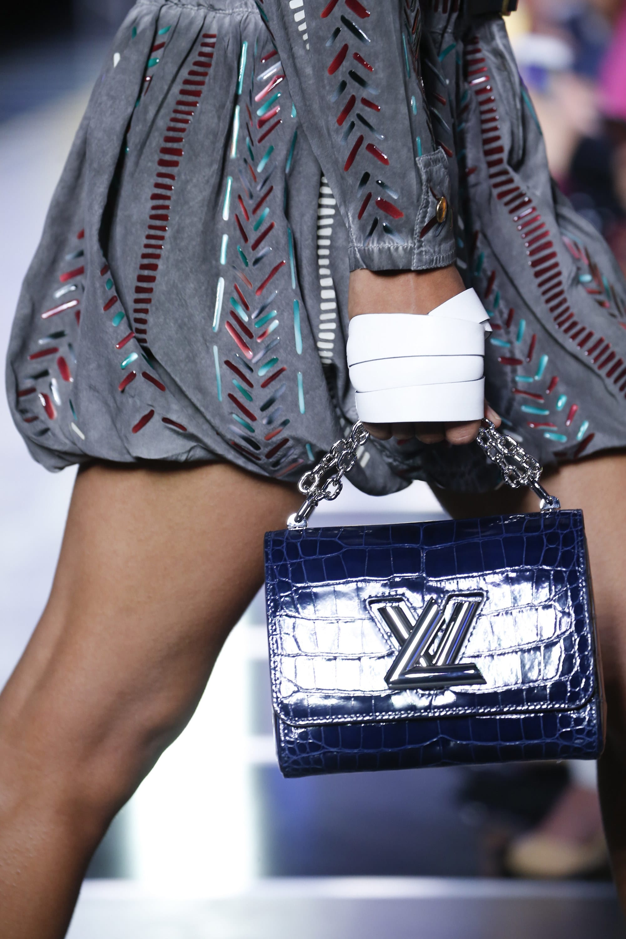 Louis Vuitton City Cruiser Monogram, Back, Blue Handles and Trim Runway  Fall 2016