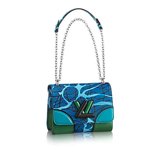 Louis Vuitton Blue, Pattern Print EPI Petite Malle Aqua