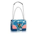 Louis Vuitton Light Blue Aqua Print Epi Twist MM Bag