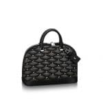 Louis Vuitton Noir Studded Malletage Alma PM Bag