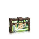 Louis Vuitton Vert Blanc Palm Print Petite Malle Bag