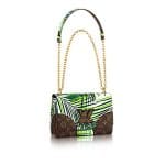 Louis Vuitton Vert Blanc Palm Print Twist MM Bag