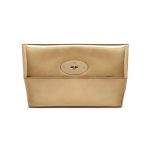 Mulberry Gold Mirror Metallic Leather Clemmie Clutch Bag