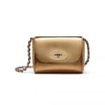 Mulberry Gold Mirror Metallic Leather Mini Lily Bag