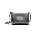 Mulberry Silver Mirror Metallic Leather Mini Lily Bag