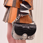 Prada Black/Beige Crocodile/Python Flap Bags - Spring 2016