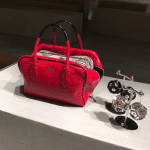 Prada Red Crocodile Inside Bag - Spring 2016