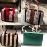 Prada Striped Top Handle Bags and Green Bag - Spring 2016