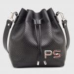 Proenza Schouler Black Perforated Medium Bucket Bag