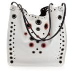 Proenza Schouler Optic White Grommet-Studded Medium Tote Bag