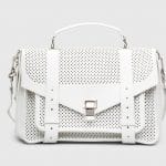 Proenza Schouler Optic White Perforated PS1 Medium Bag