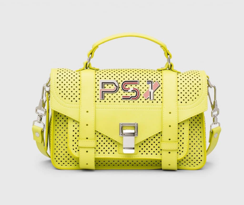 Proenza Schouler Sulphur Perforated PS1 Tiny Bag