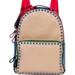 Valentino Beige/Blue/Pink/Green Four-Color Rockstud Medium Backpack Bag