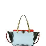 Valentino Beige/Blue/Pink/Green Four-Color Rockstud Mini Tote Bag