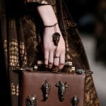 Valentino Brown Embellished Box Clutch Bag - Spring 2016
