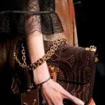 Valentino Brown Embroidered B-Rockstud Flap Bag - Spring 2016