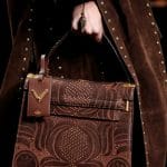 Valentino Brown Embroidered My Rockstud Top Handle Bag - Spring 2016