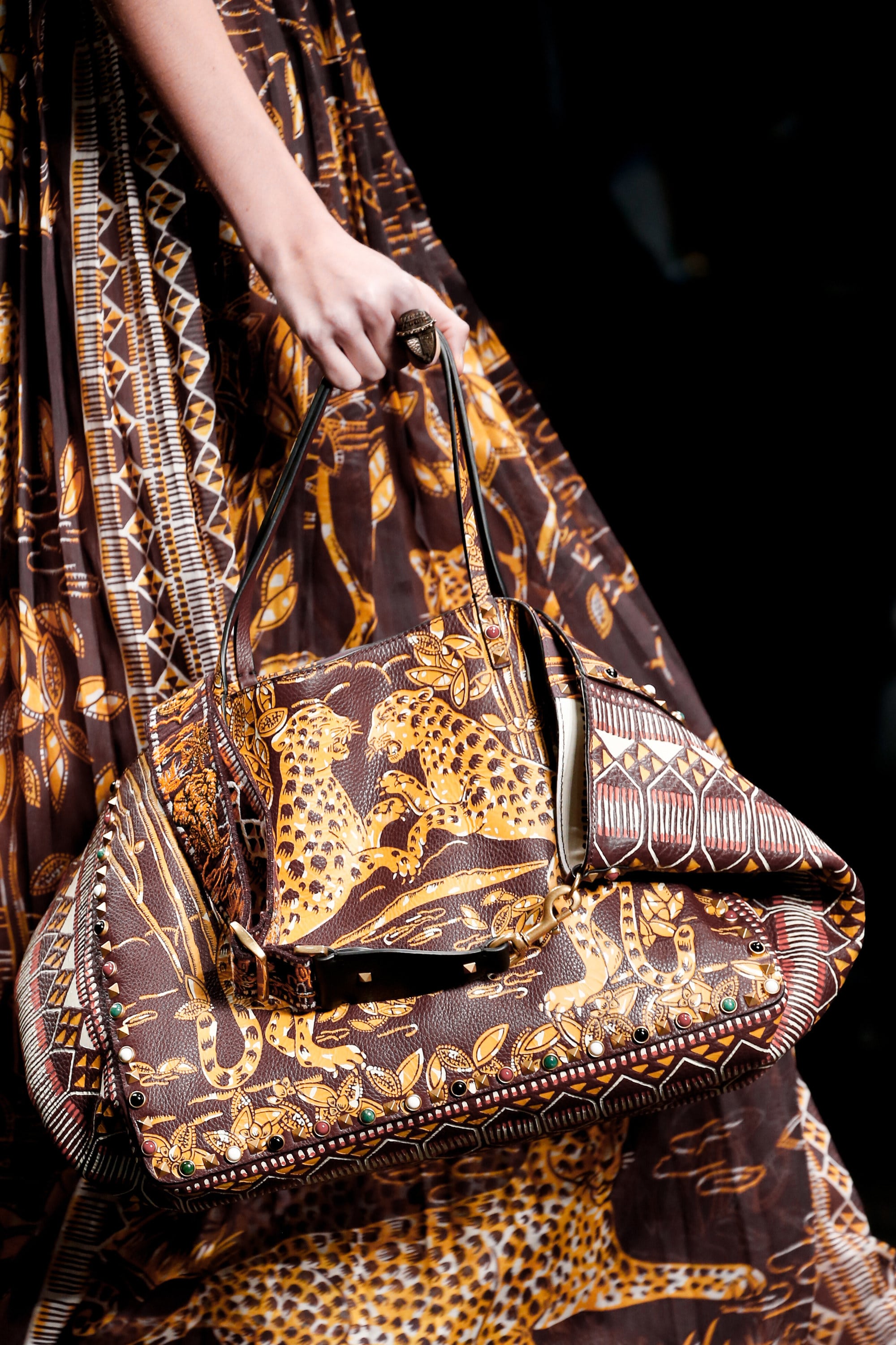 Valentino Spring Summer 2016 Runway Bag Collection Featuring Hand Painted Bags Spotted Fashion