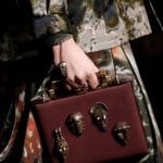 Valentino Burgundy Embellished Box Clutch Bag - Spring 2016