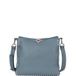 Valentino Gray Rockstud Messenger Small Bag