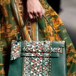 Valentino Green/Pink Hand-Painted My Rockstud Top Handle Bag - Spring 2016