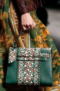 Valentino Green/Pink Hand-Painted My Rockstud Top Handle Bag - Spring 2016