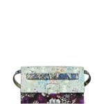 Valentino Green/Purple Floral Print Mime Belt Bag