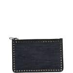 Valentino Navy Rockstud Large Pouch Bag