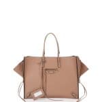 Balenciaga Beige Contrasting Trim Papier A4 Zip Tote Bag