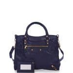 Balenciaga Dark Blue Giant 12 Gold Velo Bag