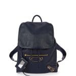 Balenciaga Dark Blue Metallic Edge Traveler Backpack Bag