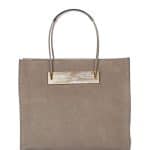 Balenciaga Gray Nubuck Cable Shopper Tote Small Bag