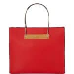 Balenciaga Red Calfskin Cable Shopper Tote Small Bag